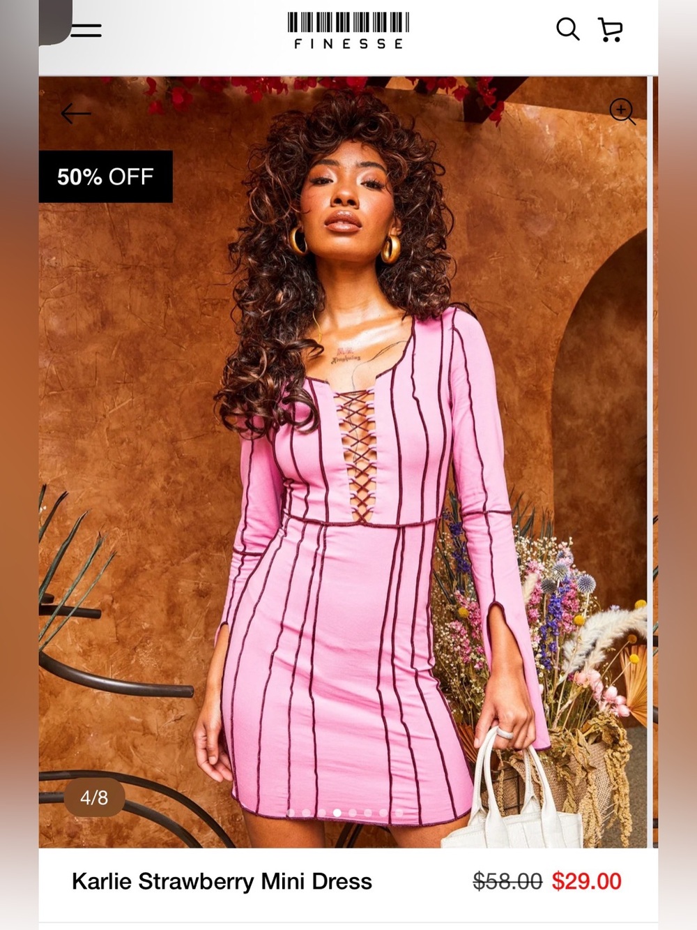 Finesse Karlie Strawberry Mini Dress